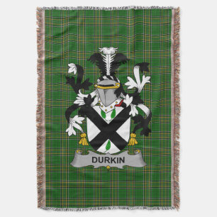 Irish Durkin oder O_Durkin Coat of Arms Family Cre Decke