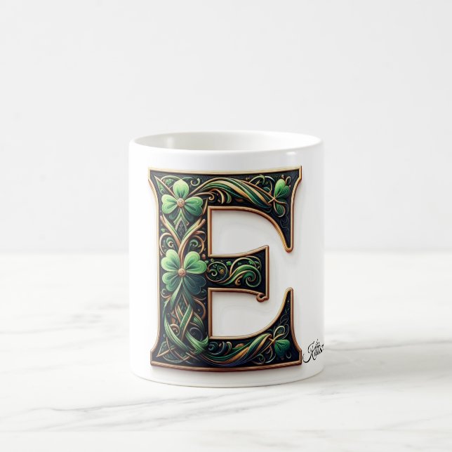 Irish E Monogram Coffee Cup Kaffeetasse (Mittel)