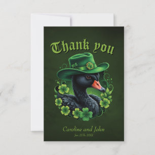 Irish Elegance, The Black Swan of St Patrick Dankeskarte