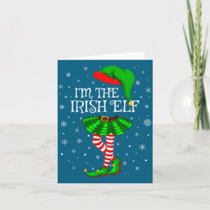 Irish Elf Weihnachten passende Familie Frauen Mädc Karte