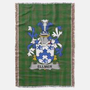 Irish Ellmer Coat of Arms Familienwappen Irland Decke