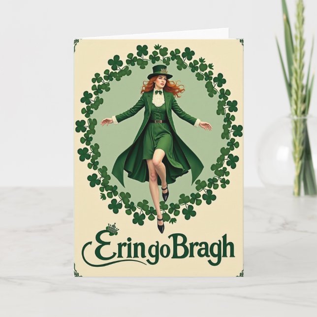 Irish Emerald Eleganz Karte (Vorderseite)