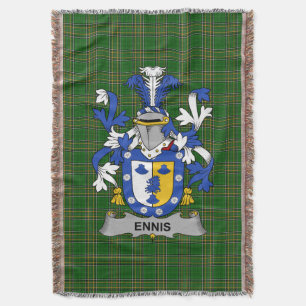 Irish Ennis Coat of Arms Familienwappen Irland Decke