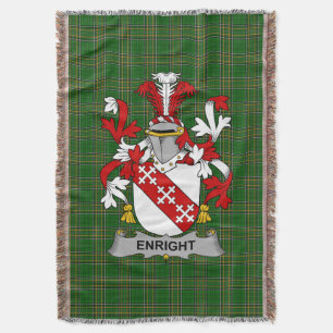Irish Enright Coat of Arms Familienwappen Irland Decke