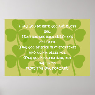 Irish Eriage Blessing Poster