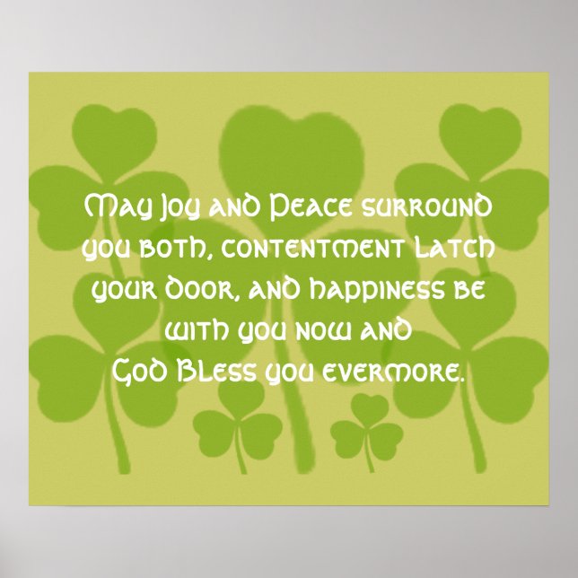 Irish Eriage Blessing - Poster (Vorne)