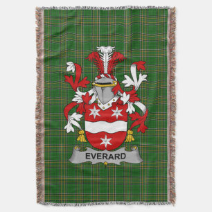 Irish Everard Coat of Arms Familienwappen Irland Decke