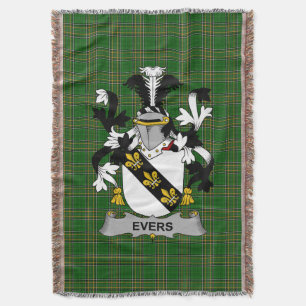 Irish Evers Coat of Arms Familienwappen Irland Decke