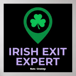 Irish-Exit-Experte Lustiger St. Patricks-Tag Intro Poster