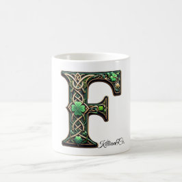 Irish F Monogram Coffee Up Kaffeetasse