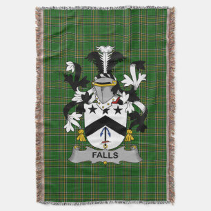 Irish Falls Coat of Arms Familienwappen Irland Decke