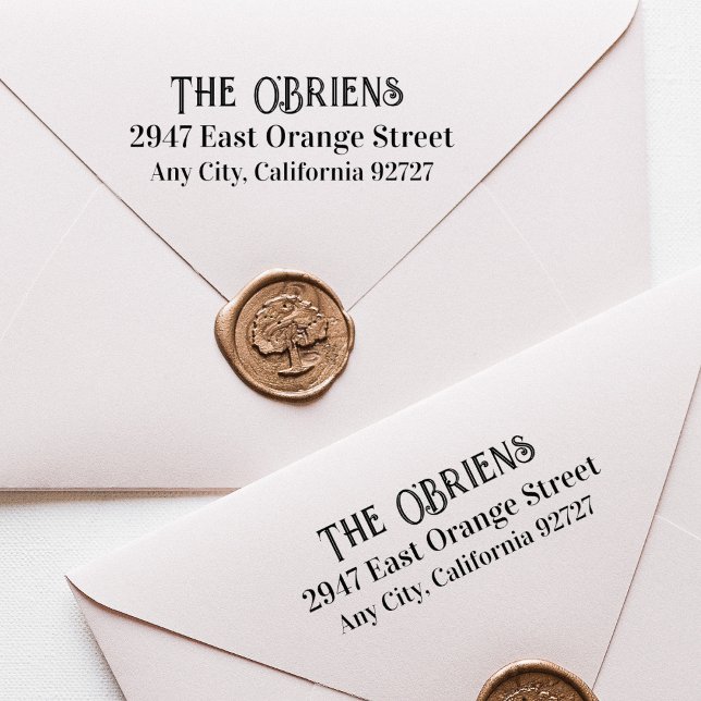 Irish Family Name & Rücksendeadresse Rubber Briefm Gummistempel (Von Creator hochgeladen)