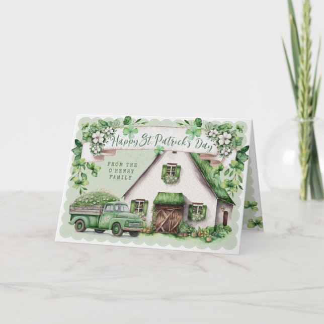Irish Farmhouse | Carte de la Saint Patrick (Devant)