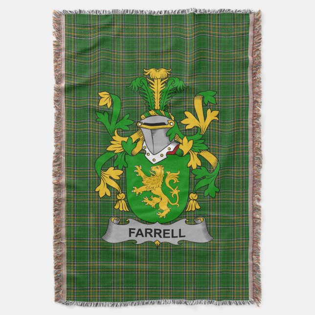 Irish Farrell oder O_Ferrell Coat of Arms Family C Decke (Vorderseite Vertikal)