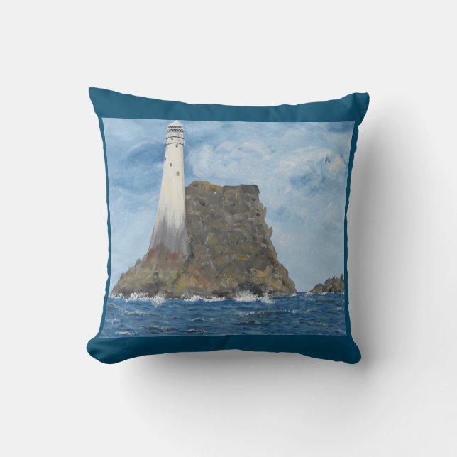 Irish Fastnet Lighthouse, Landkreis Cork, Irland Kissen (Vorderseite)