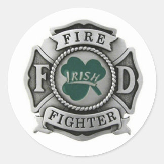 Irish Firefighter-Abzeichen Runder Aufkleber