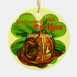 Irish Firefighter-Schmuck Keramik Ornament