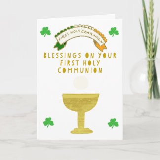 Irish First Holy Communion Card Karte