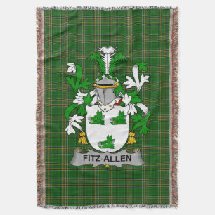 Irish Fitz-Allen Coat of Arms Familienwappen Irlan Decke