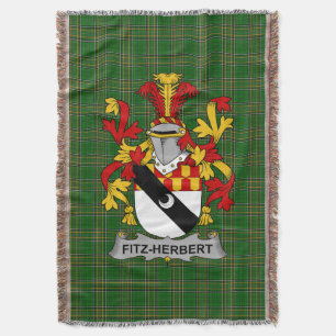 Irish Fitz-Herbert Coat of Arms Familienwappen Ire Decke