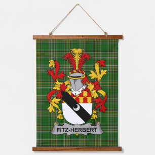 Irish Fitz-Herbert Coat of Arms Familienwappen Wandteppich Mit Holzrahmen