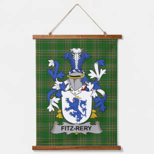 Irish Fitz-Rery Coat of Arms Familienwappen Wandteppich Mit Holzrahmen