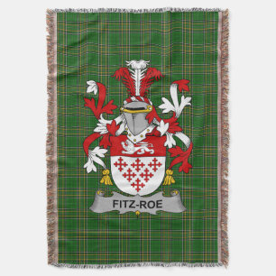Irish Fitz-Roe Coat of Arms Familienwappen Irland Decke