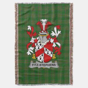 Irish Fitz-Stephens Coat of Arms Familienwappen Ir Decke