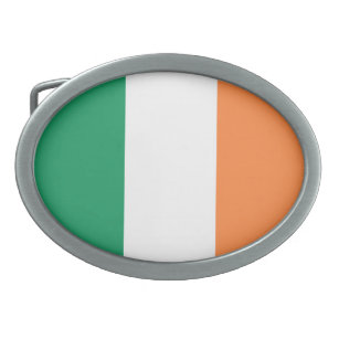 Irish Flag bcn Ovale Gürtelschnalle