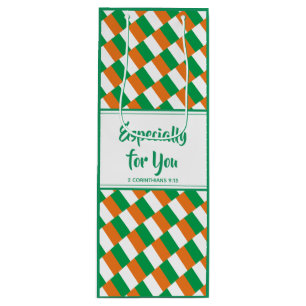 IRISH FLAG Christliche Verse Geschenktüte Für Weinflaschen
