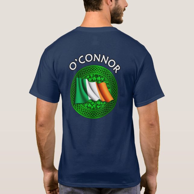 Irish Flag Clover Celtic Knot - O'Connor T-Shirt (Rückseite)