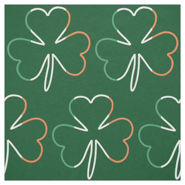 Irish Flag Colors Kleeblatt Clover St Patrick Stoff (Muster)