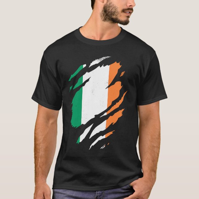 Irish Flag Éire Paddy Irishfrau Irland T-Shirt (Vorderseite)
