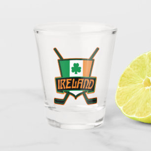 Irish Flag Ice Hockey-Logo Schnapsglas