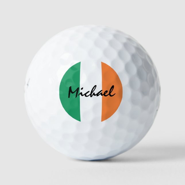 Irish Flag Individuelle Name sein6 gbcnt Golfball (Vorderseite)