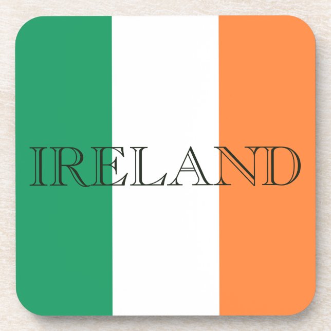 Irish Flag Ireland coastercn Getränkeuntersetzer (Vorderseite)