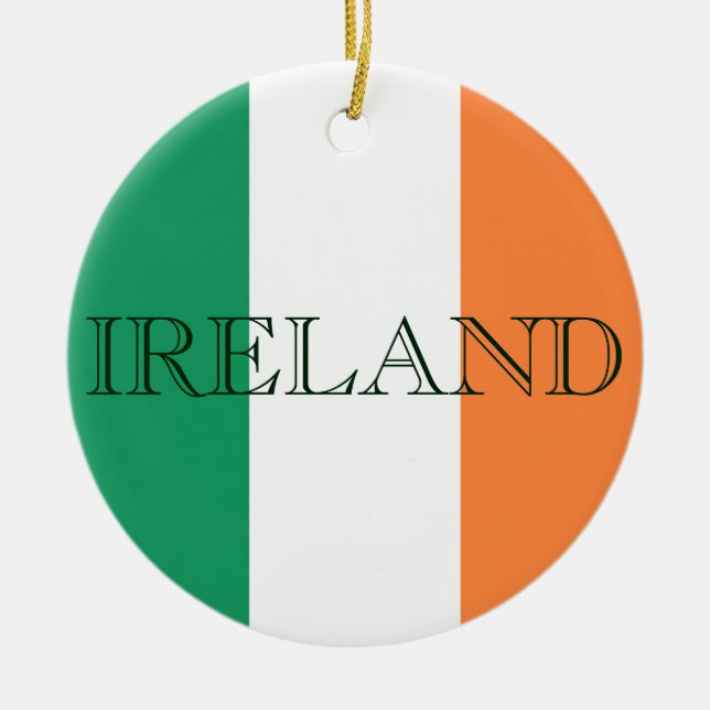 Irish Flag Ireland Keramik Ornament (Vorne)