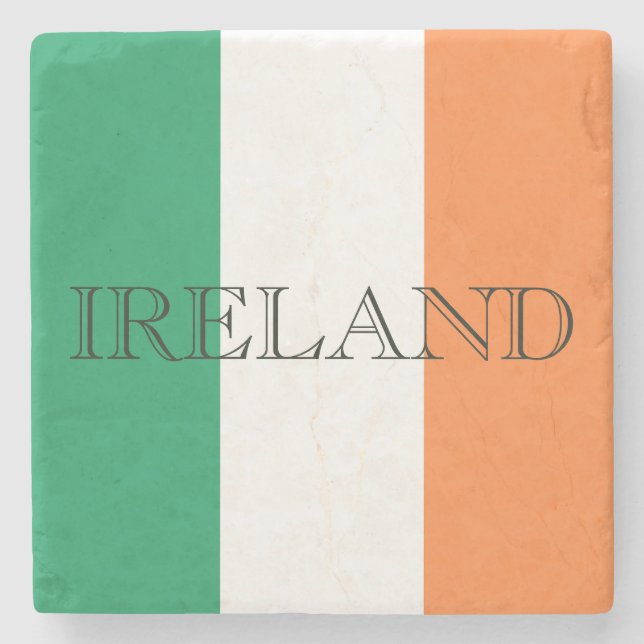 Irish Flag Ireland Küste Steinuntersetzer (Vorderseite)