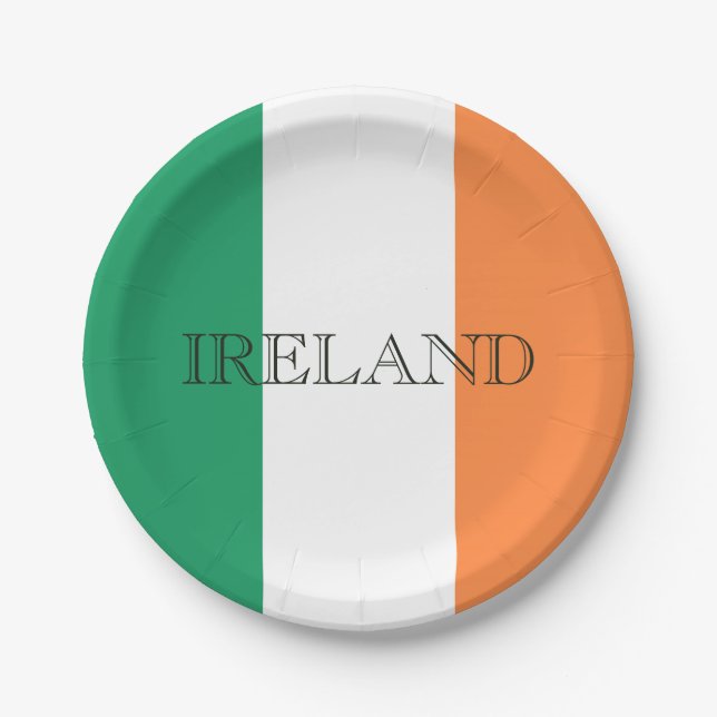 Irish Flag Ireland Pappteller (Vorderseite)
