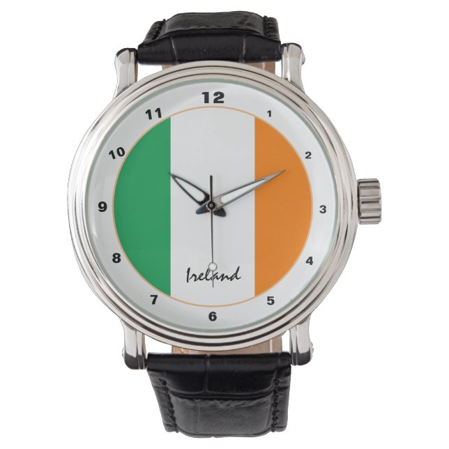 Irish Flag & Ireland Trendmode /design Armbanduhr (Vorderseite)