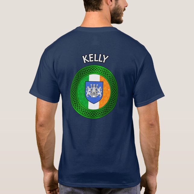 Irish Flag Kleeblatt Celtic Knot - Kelly T - Shirt (Rückseite)