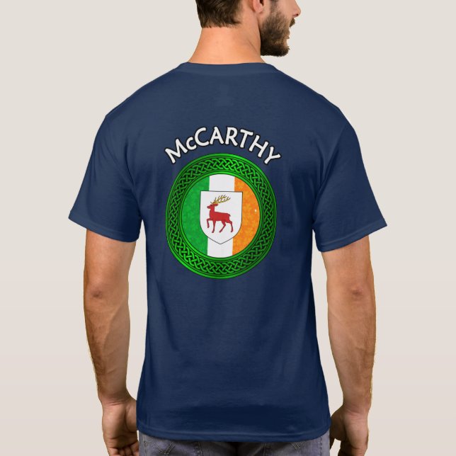 Irish Flag Kleeblatt Celtic Knot - McCarthy T - Sh T-Shirt (Rückseite)