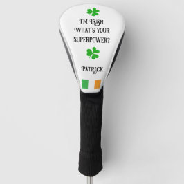 Irish Flag & Kleeblatt personalisiert Golf Head Co Golf Headcover
