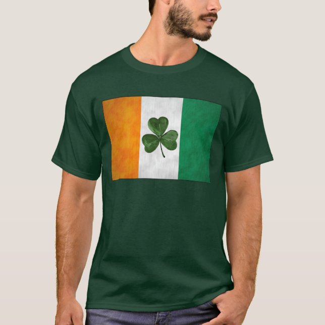 Irish Flag Lucky Kleeblatt T-Shirt (Vorderseite)