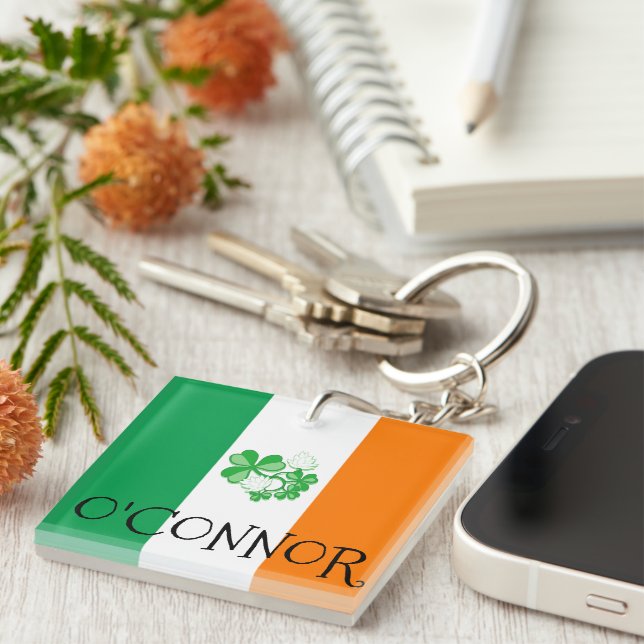 Irish Flag O,CONNOR Key Ring Schlüsselanhänger (Vorderseite rechts)