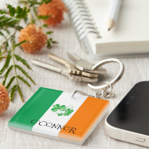Irish Flag O,CONNOR Key Ring Schlüsselanhänger