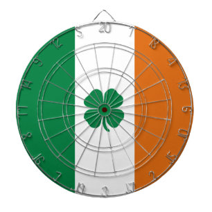 Irish Flag Patriotic Ireland Flag Vierblättriges  Dartscheibe