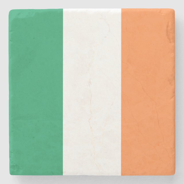 Irish Flag (Republik Irland) (ROI) (Eire) Steinuntersetzer (Vorderseite)