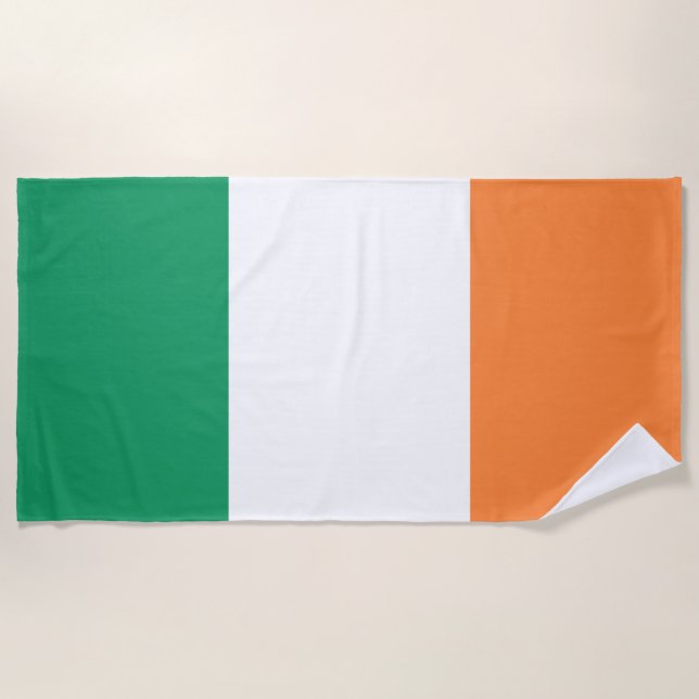 Irish Flag (Republik Irland) (ROI) (Eire) Strandtuch (Vorderseite)