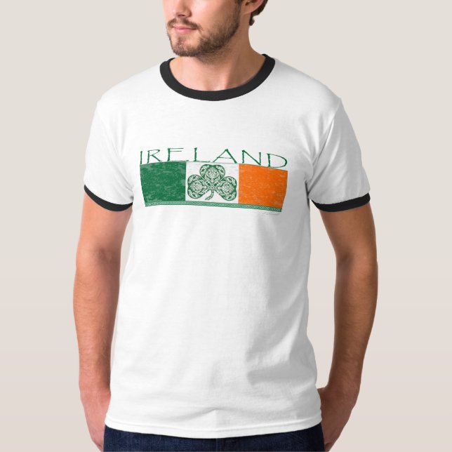 Irish Flag Ringer T - Shirt (Vorderseite)